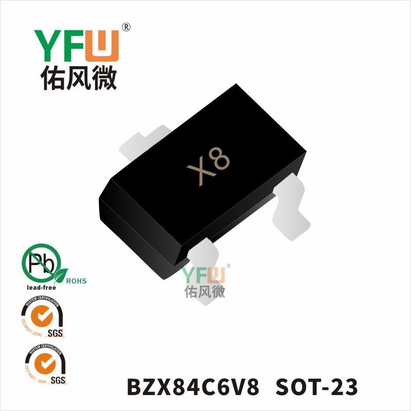 BZX84C6V8 SOT-23_Marking:X8_Zener Diodes_YFW brand